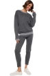 Cashmere & Cotton ladies cashmere cotton stormie black grey marl m